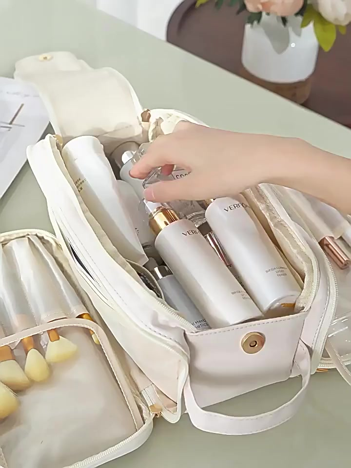 Bolsa De Maquiagem De Grande Capacidade Para Mulheres Portátil De Viagem Multifuncional DeProva água