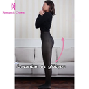 ROMANTIC CROWN Meia-Calça Térmica Forrada Peluciada Translúcida De Lã Quente Feminina Para Inverno