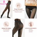 ROMANTIC CROWN Meia-Calça Térmica Forrada Peluciada Translúcida De Lã Quente Feminina Para Inverno