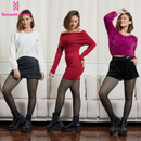 ROMANTIC CROWN Meia-Calça Térmica Forrada Peluciada Translúcida De Lã Quente Feminina Para Inverno