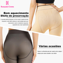ROMANTIC CROWN Meia-Calça Térmica Forrada Peluciada Translúcida De Lã Quente Feminina Para Inverno