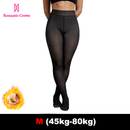 ROMANTIC CROWN Meia-Calça Térmica Forrada Peluciada Translúcida De Lã Quente Feminina Para Inverno