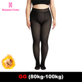 ROMANTIC CROWN Meia-Calça Térmica Forrada Peluciada Translúcida De Lã Quente Feminina Para Inverno