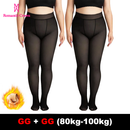 ROMANTIC CROWN Meia-Calça Térmica Forrada Peluciada Translúcida De Lã Quente Feminina Para Inverno