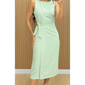 Vestido Midi Feminino de Alfaiataria com Amarração na Cintura | Elegante e Sofisticado