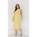 Vestido Midi Feminino de Alfaiataria com Amarração na Cintura | Elegante e Sofisticado