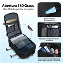 Mochila Vlagem Feminina Masculinas Multifuncional Reforçada Impermeável Expansível Mochila Notebook Antifurto USB