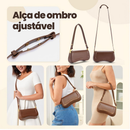 Bolsa de Ombra Feminina com Alça Ajustável, Bolsa Feminina Elegante com Couro Sintetico Preto, Presente