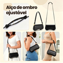 Bolsa de Ombra Feminina com Alça Ajustável, Bolsa Feminina Elegante com Couro Sintetico Preto, Presente