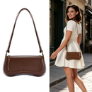 Bolsa de Ombra Feminina com Alça Ajustável, Bolsa Feminina Elegante com Couro Sintetico Preto, Presente