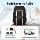 Mochila Vlagem Feminina Masculinas Multifuncional Reforçada Impermeável Expansível Mochila Notebook Antifurto USB