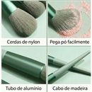 Kit de Pincéis para Maquiagem Profissional 16 Peças com Esponjas I COR Aleatório