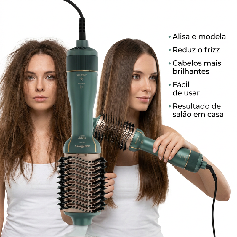 Escova Secadora Britânia 3 em 1 Cerâmica Infrared BES13VD | Seca, Alisa e Modela