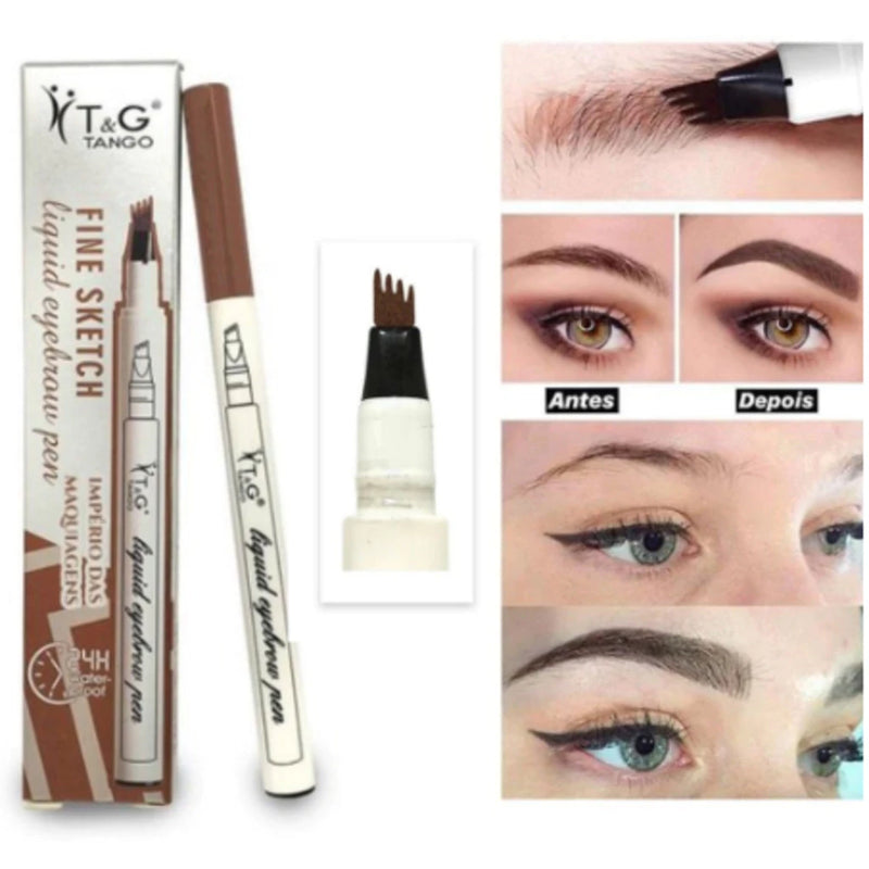 Caneta para Sobrancelhas Fio a Fio Microblading 24H à Prova d'Água | Efeito Natural